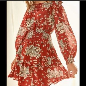 New Urban Outfitters Floral Off Shoulder Dress